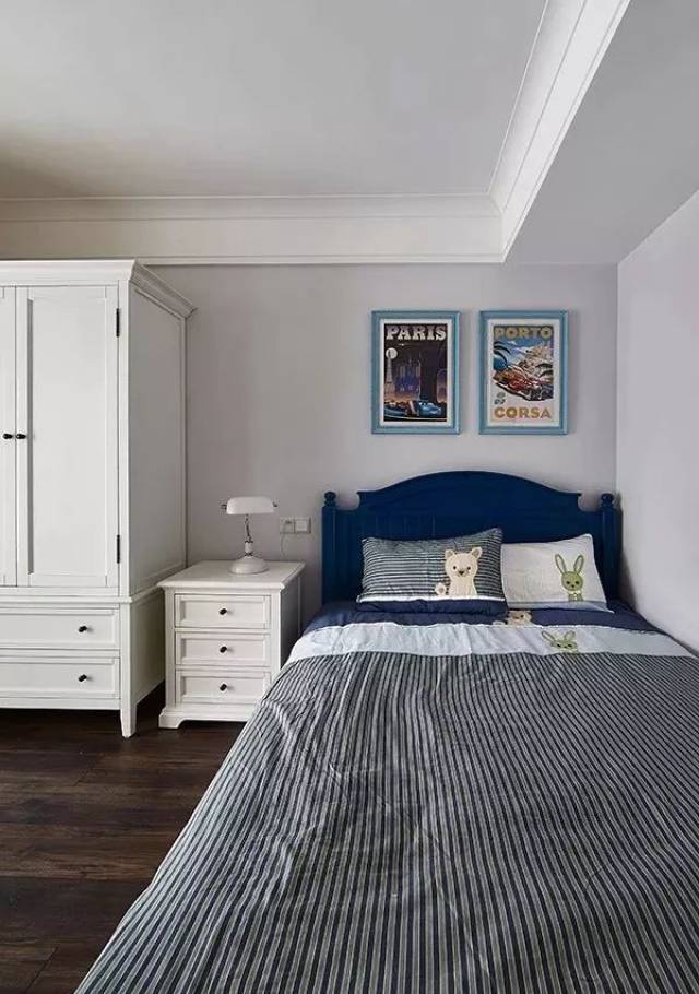 卧室面积小,靠墙放床,儿童房这样装修设计实用又漂亮!