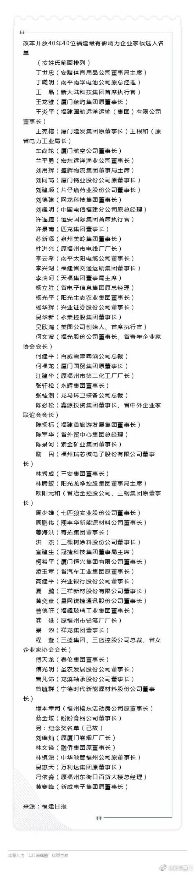 厦门象屿集团原董事长王龙雏,厦门建发集团原董事长王宪榕,厦门航空