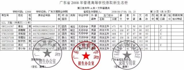 成绩单/新生录取名册怎么得到?户口