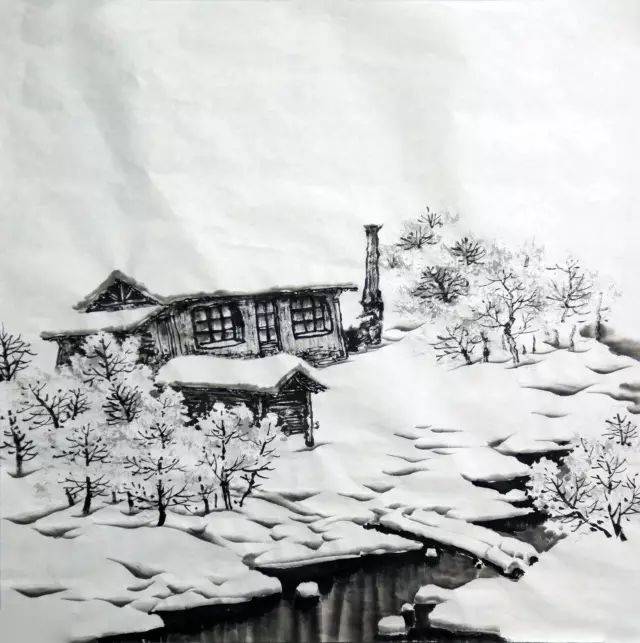 100幅山水雪景的画法(一生受益的国画教程~)