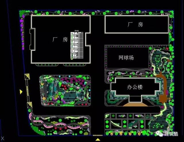 cad|工业园景观规划cad平面图图纸集