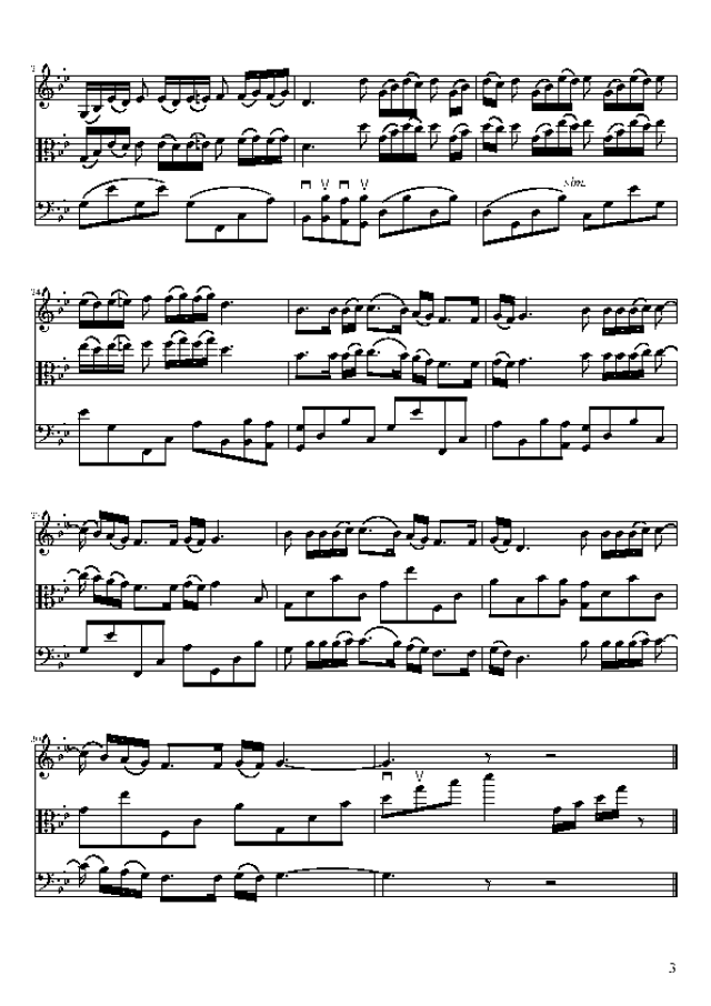弦乐四重奏《梦中的婚礼》附小提琴谱