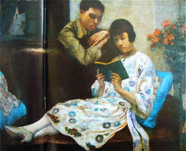 另外,画作中的模特也不是蒋碧薇,而是一位江苏农村来北京工作的年轻