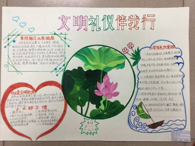 点赞|"文明礼仪伴我行"手抄报比赛结果揭晓啦!