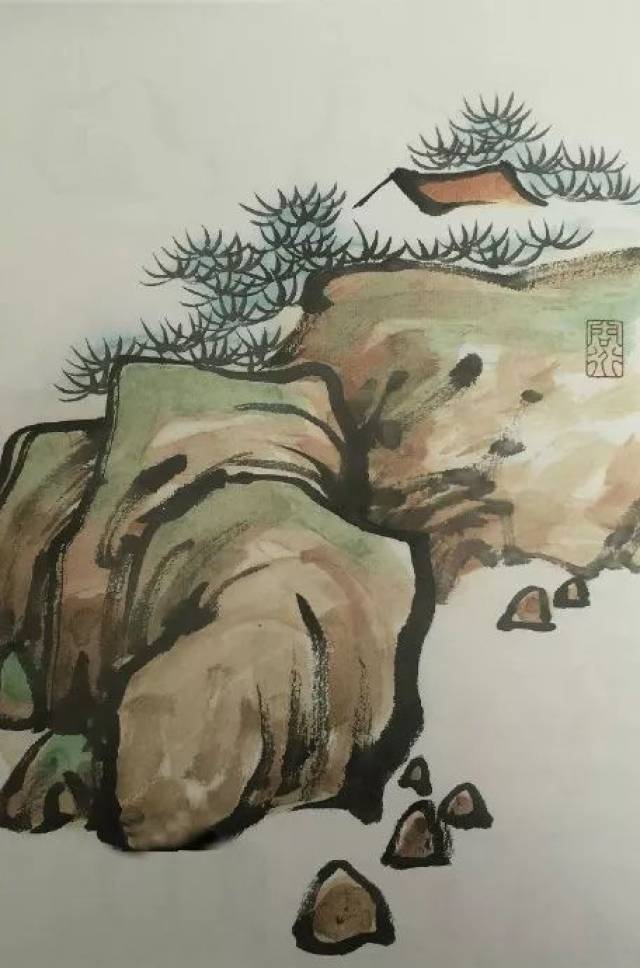 山石画法详解(学习的好素材~)