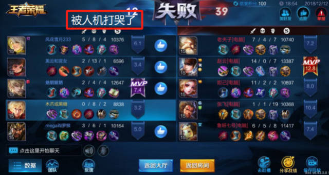 王者荣耀:困难人机有多可怕?星耀差点被零封,段位居然是王者!