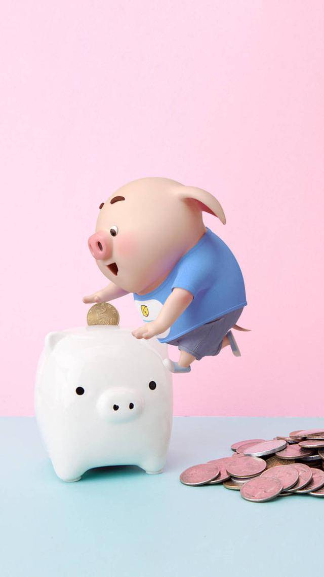 可爱卡通小猪手机壁纸 2019猪年壁纸情话猪小