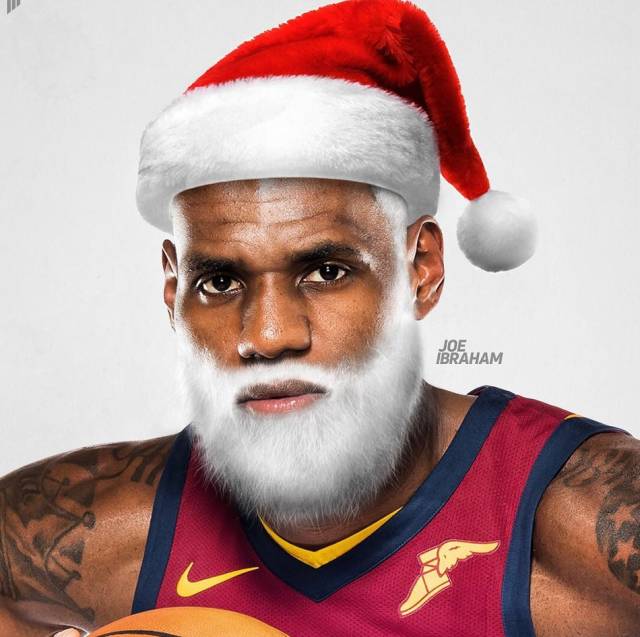 nba球员版的圣诞老人头像,球迷们赶紧收藏起来吧!