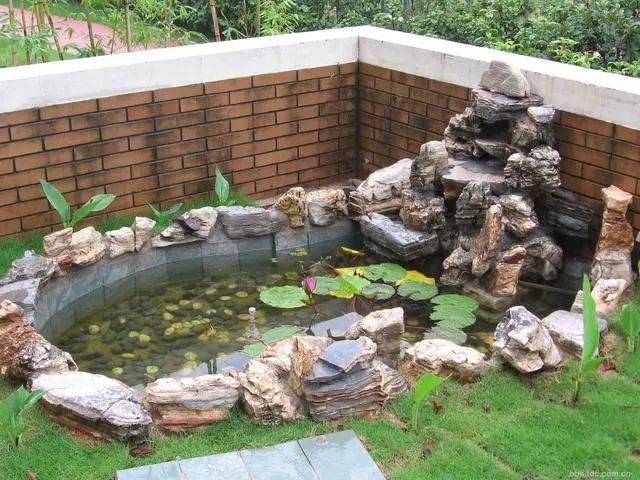 家中院子像这样来设计鱼池,往下三代都能富贵有余!