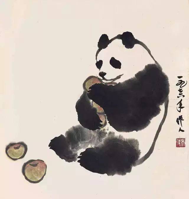 泼墨大写意,画出栩栩如生的金鱼,熊猫,骆驼.