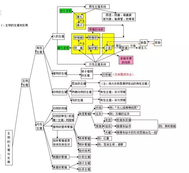 初中科学《生物部分》知识点思维导图,没有比这更清晰的了!