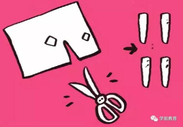 制作步骤:用剪刀和硬纸板剪出小猪的四条腿.