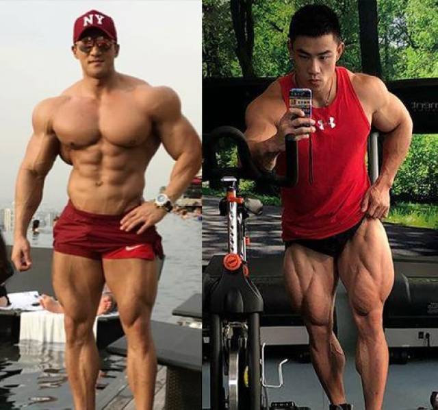 黄哲勋晒出与陈康的肌肉对比图并询问网友，你觉得谁更强?