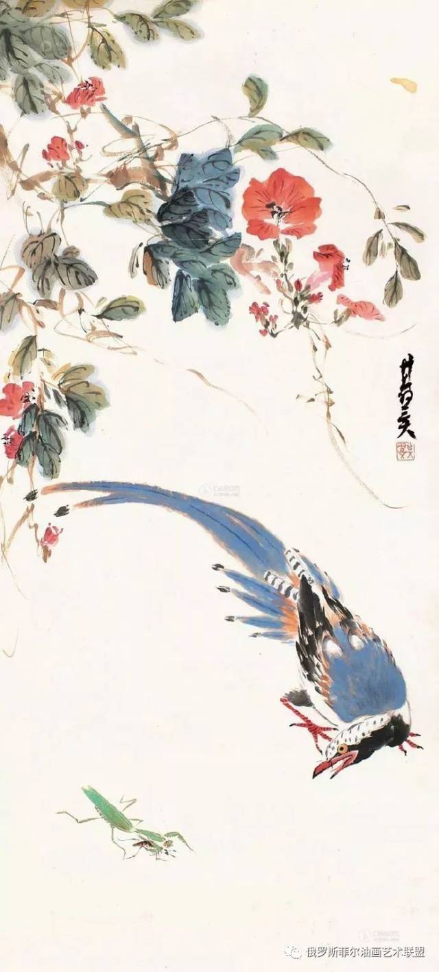 中国花鸟画画家张其翼绘画作品赏析