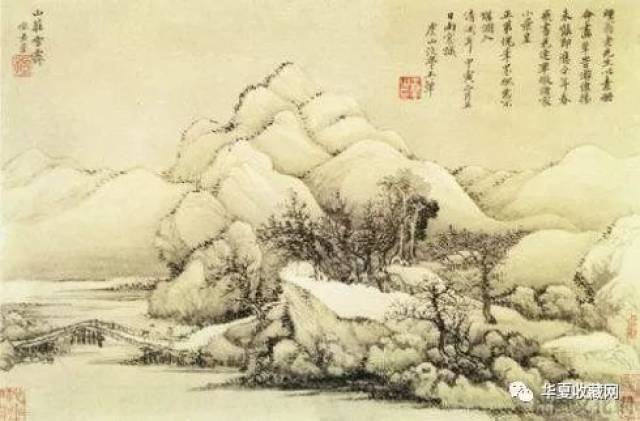 仿古山水册纸本水墨 1662年作 纵25.6厘米 横20.