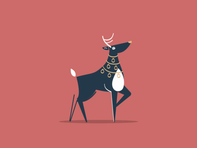 dribbble上的设计师们也再一次打开了他们的创意脑洞,圣诞老人已成功