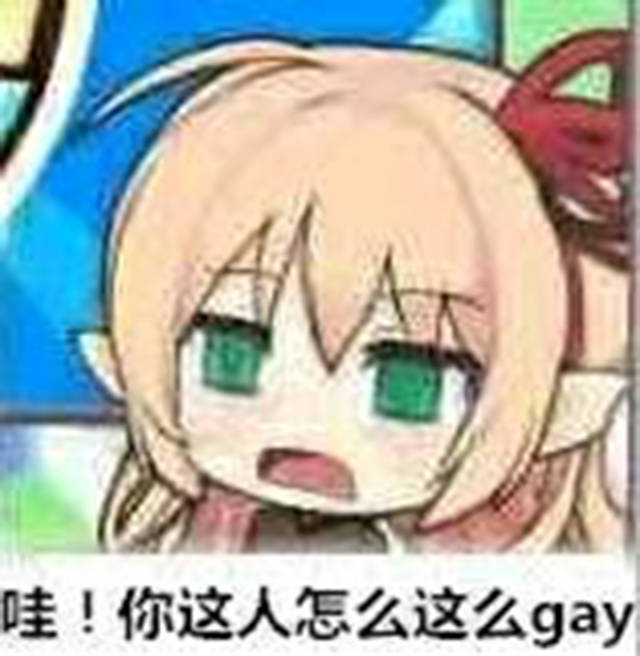 动漫表情包精选:你这人怎么这么gay