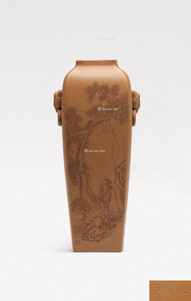 中青辈紫砂陶刻名家马建 · 文玩赏盆