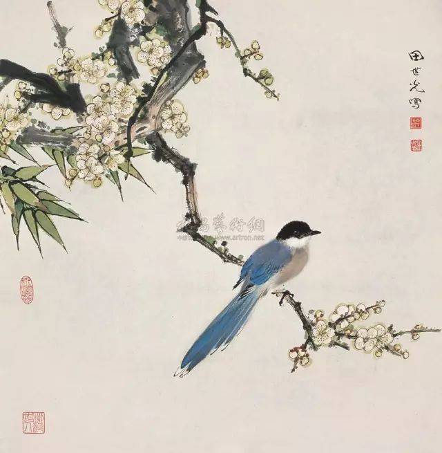 【国画教程】梅花,青竹,小鸟,太漂亮了