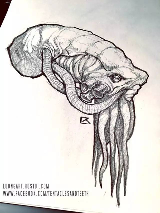 他用三年时间画了一本素描怪物图鉴
