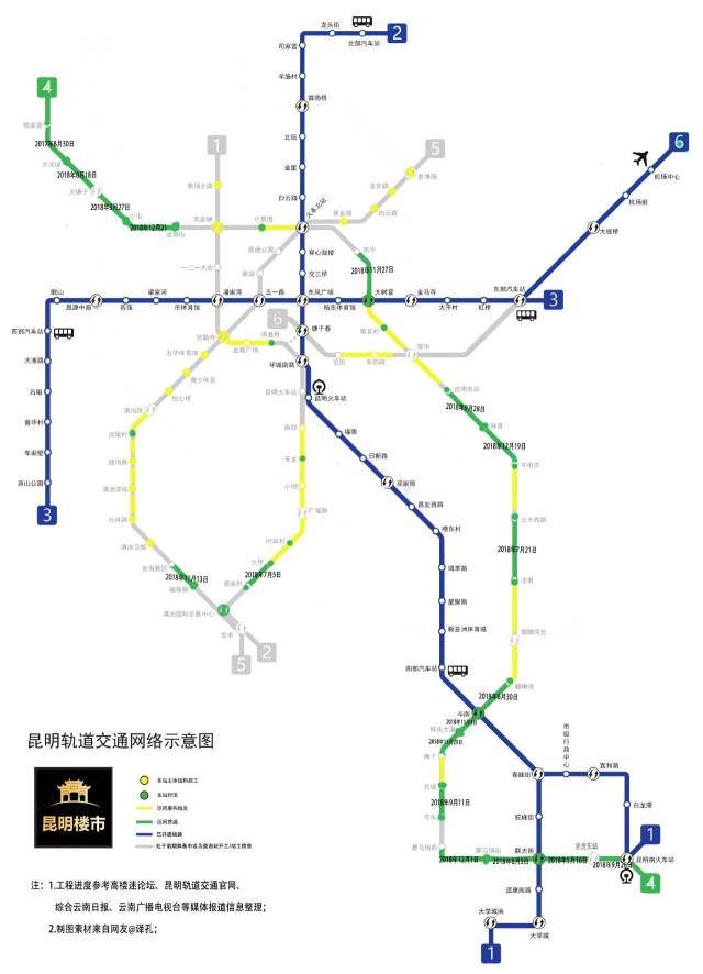2018年,昆明地铁最新进度
