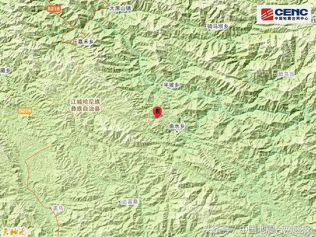 云南普洱市江城县发生3.6级地震
