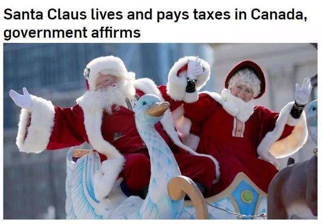 santa是加国公民,住在这里,有护照,还缴税呢!