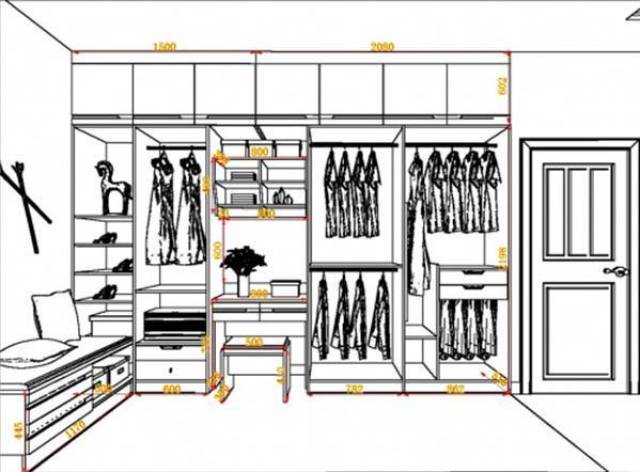 设计总监:4种衣帽间尺寸,直接能用!