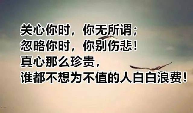 关心你时,你无所谓,忽略你时,你别伤悲