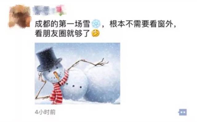 听说成都人都是这样看雪的