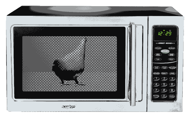 图:giphy 微波炉加热快,比你蒸个冷冻                    何乐不为.