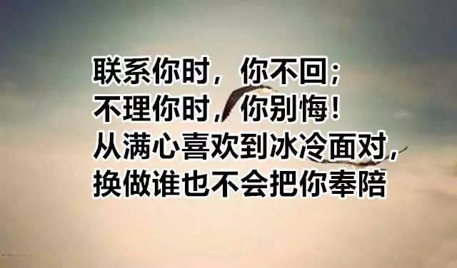 赵姓很霸气的一段话,需要你时你不陪,放弃你时你是谁