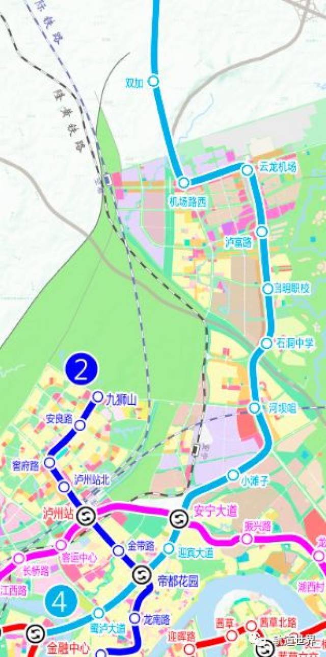 泸州市中心城区城市轨道交通线网规划推荐方案(中心城区)