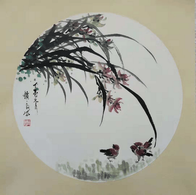 中国名家推荐—任丘花鸟名家李锁良卡纸小品画赏析