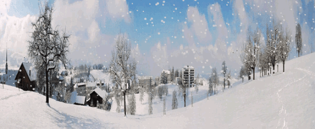 雪景图片大全下雪动态 下雪带字动态图片大全