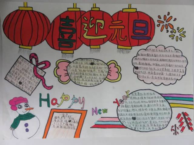 中心本部庆2019年元旦活动——绘画,手抄报系列