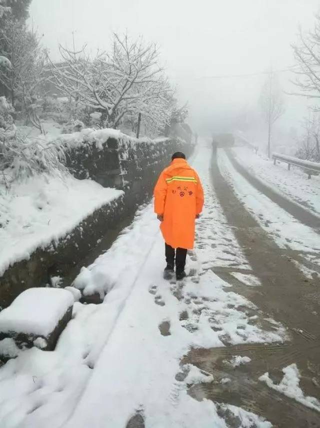 纷扰的雪色中 为了市民的出行便利 这群人的身影在皑皑白雪间更加显眼