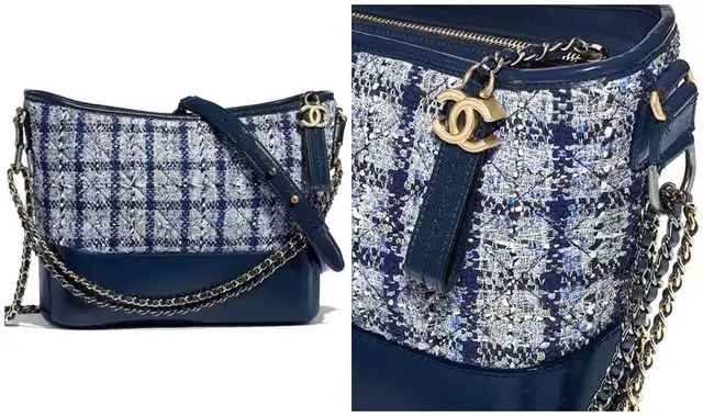 chanel 海军蓝 gabrielle hobo handbag