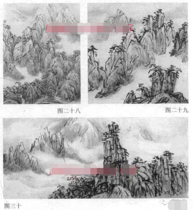 山水画构图方法图文详解,中国画山水构图实例解析