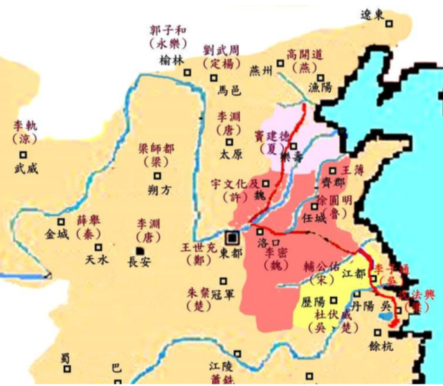 隋朝末年,突厥将狼头旗赐给这3个中原军阀,有何深意?