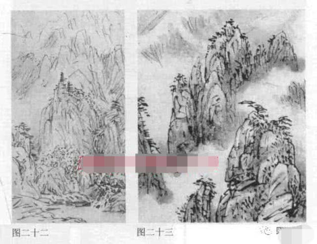 山水画构图方法图文详解,中国画山水构图实例解析