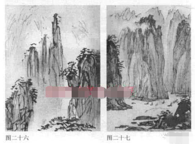 山水画构图方法图文详解,中国画山水构图实例解析