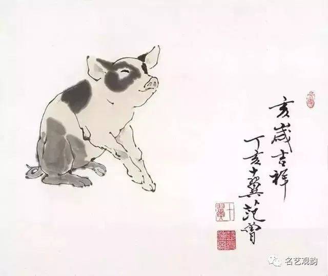 赏十大名家画笔下的猪,"猪"福填满2019!