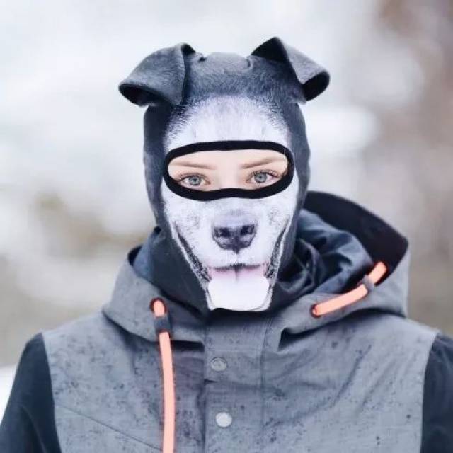 一秒变野兽的滑雪面罩,你就是行走的表情包!
