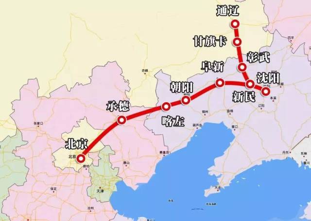 该线路北端的哈尔滨至沈阳至大连高铁已于2012年12月1日开通运营,南端
