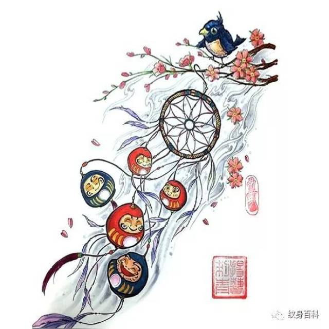 达摩蛋纹身,各有各的魅力