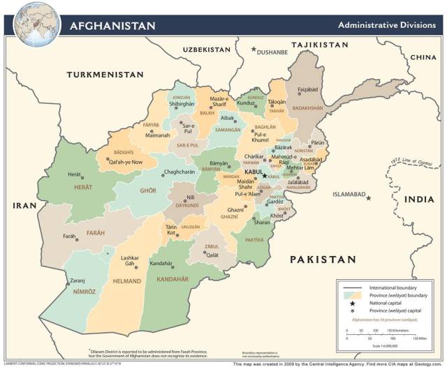 (阿富汗地图)