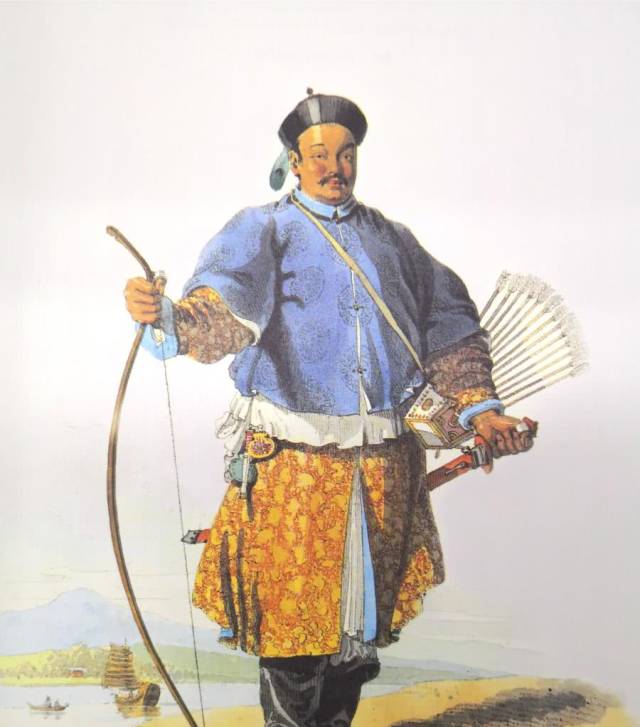 一组西洋画家笔下的清军官兵画像,压轴是英姿勃发的乾隆皇帝出场