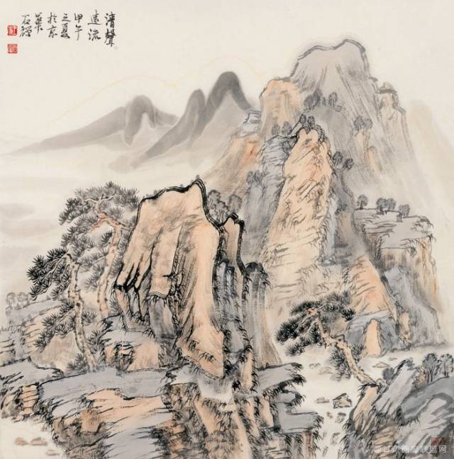 王水作品《青山绿水共为邻》68x68cm