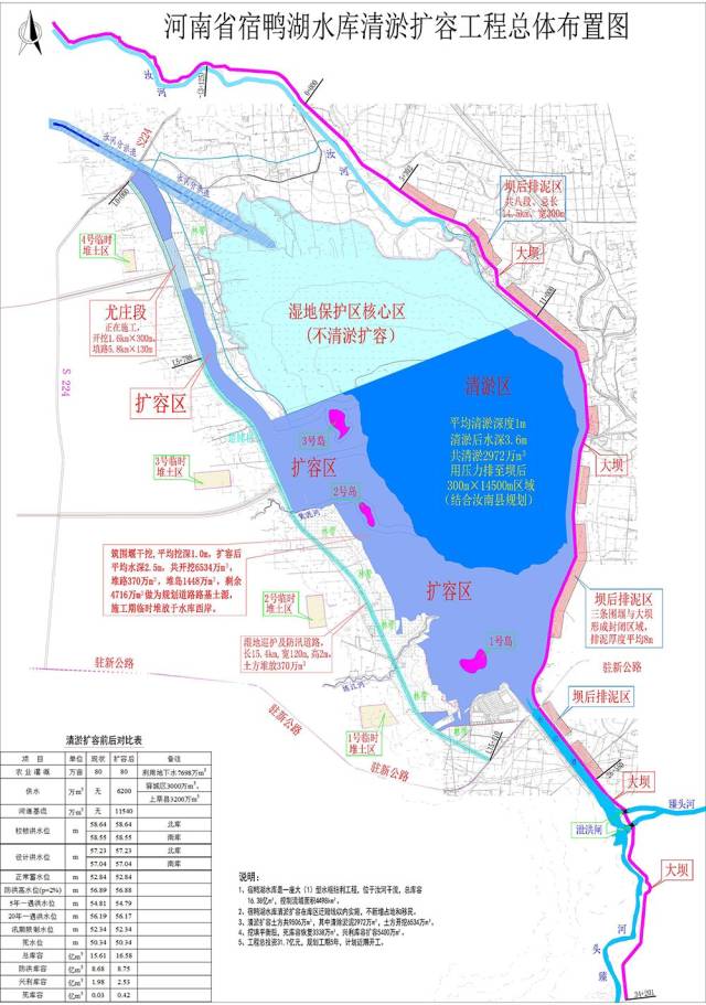 据介绍,宿鸭湖水库位于驻马店市汝南县,是淮河流域洪汝河水系汝河干